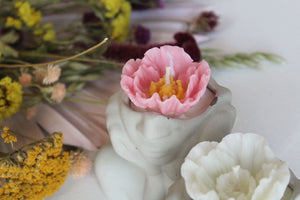 "Head in the Flowers" Concrete Candle