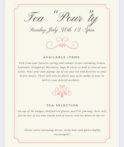 Tea “Pour”ty Candle Class
